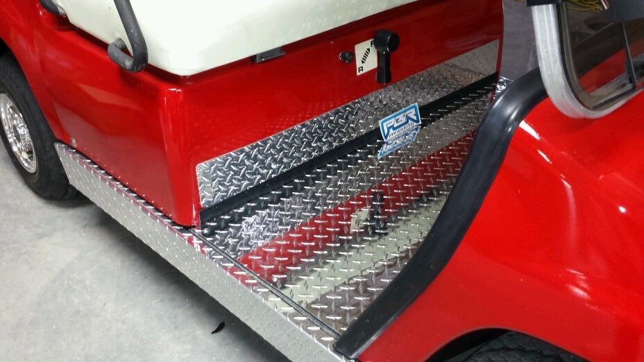 Club Car ds Golf Cart Diamond Plate Rocker panel Inserts & Kick plate – J &  O Carts Parts