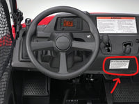 Honda Pioneer 700 Lower Warning switch panel: Winch, voltmeter, Light Bar, USB - 3 switch RED