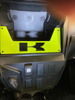 PBR Products Kawasaki KRX 1000 Cubby Dash Plate - Sport Edition Yellow