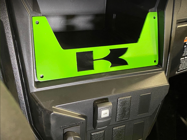 PBR Products Kawasaki KRX 1000 Cubby Dash Plate - Kawasaki Green