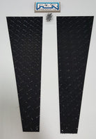 JEEP YJ FENDER TOP COVERS Diamond Plate Black powder coated 24"