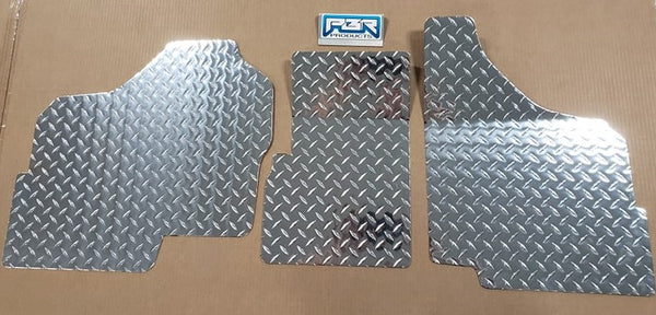 Honda Pioneer 1000 front floor boards 3 piece set Silver Diamond Plate 2016- 2022